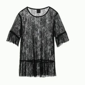 Anna Sui lace drop waist top s